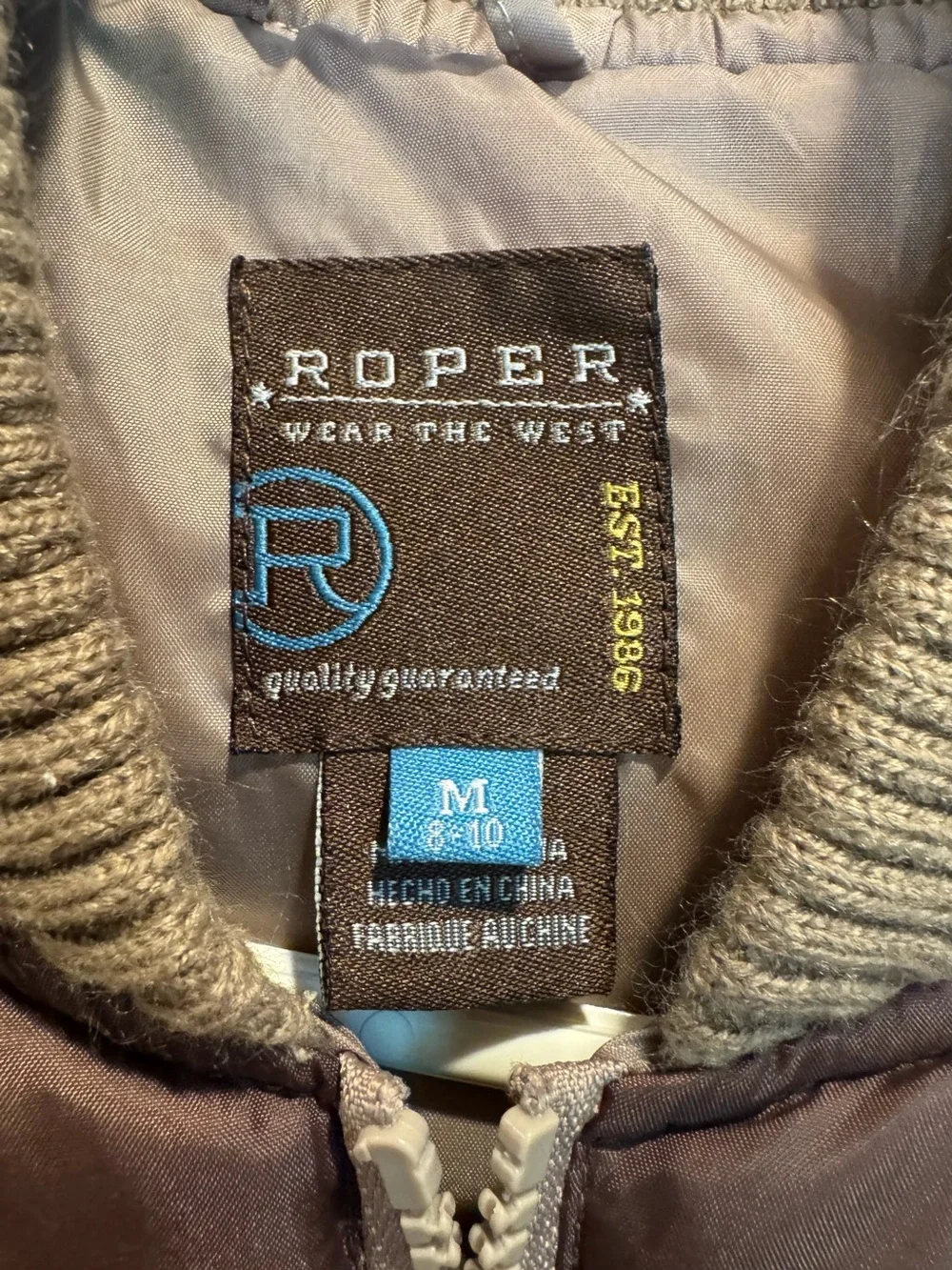 Roper Boys Quilted Puffer Vest Jacket Outdoor Adventure 10-12